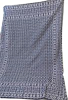 Vista 3 de crafts creation Colcha Kantha de tamaño Queen Indigo azul vintage hecho a mano con estampado índigo Kantha