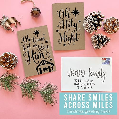 Miniatura 6 de Hadley Designs 24 tarjetas de Navidad religiosas rústicas en caja con sobres religiosos  Tarjetas de Feliz Navidad a granel con sobres, tarjetas de