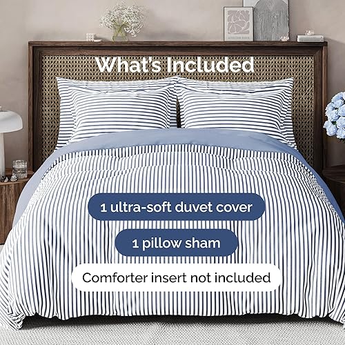 Miniatura 123 de Juego de funda de edredón tamaño King – Funda de edredón extra suave tamaño King de 104 x 90 pulgadas con 2 fundas de almohada – Lujo de hotel, 01