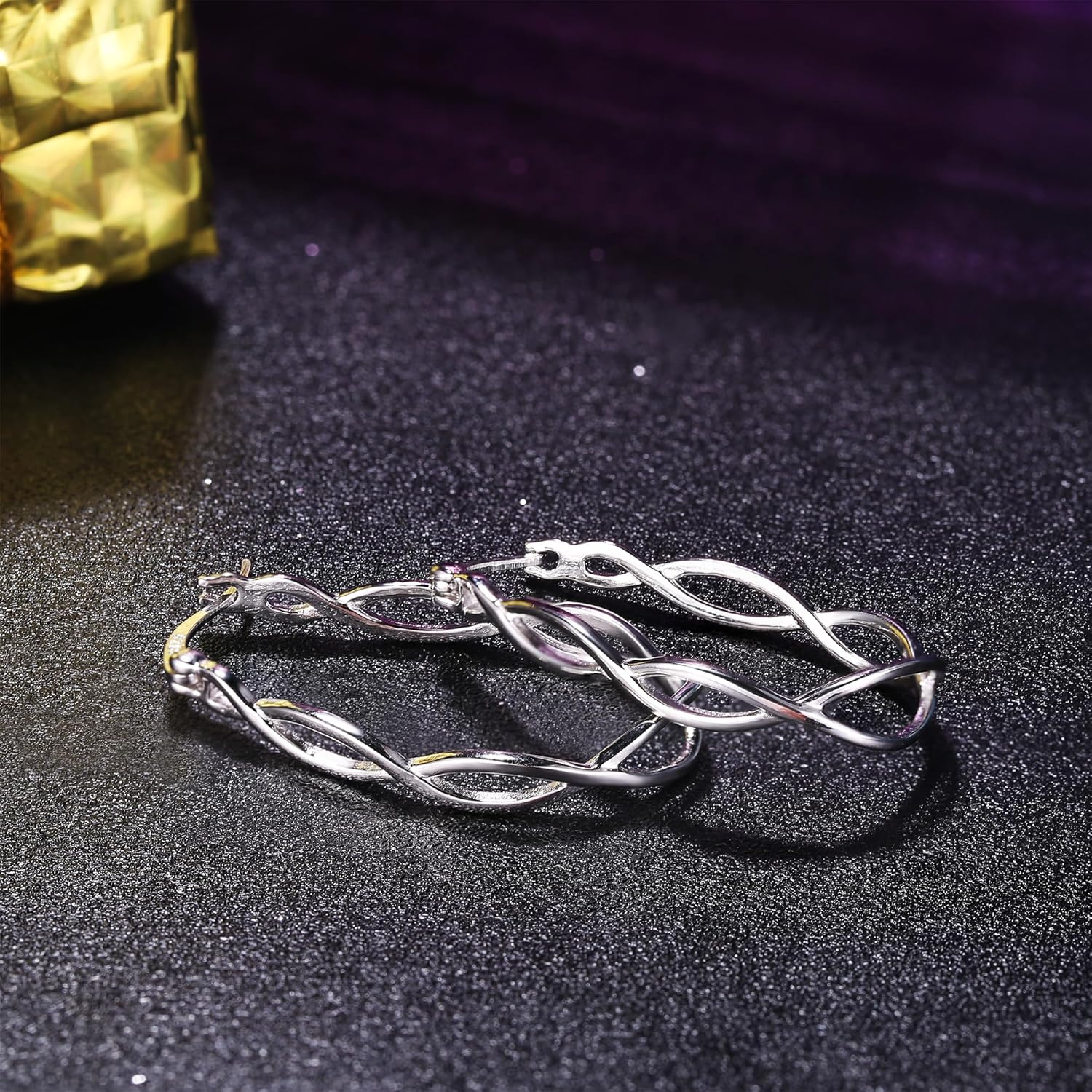 Milacolato 925 Sterling Silver Hoop Earrings Lightweight Twisted Irish Celtic Knot Dangle Earrings Hypoallergenic Boho Vintage Filigree Earrings for Women - Image 7