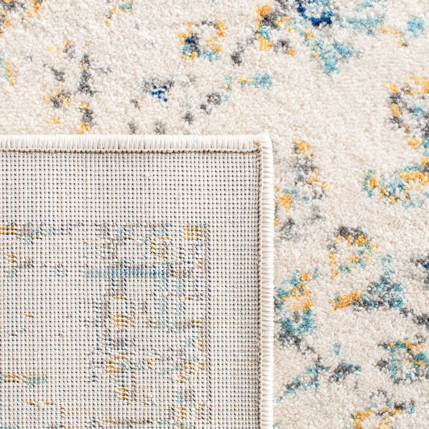 SAFAVIEH Evoke Collection Accent Rug - 2'2" x 5', Ivory & Blue, Shabby Chic Oriental Medallion Design, Non-Shedding & Easy to Clean, Ideal for Foyer, Kitchen, Entryway (EVK220C)