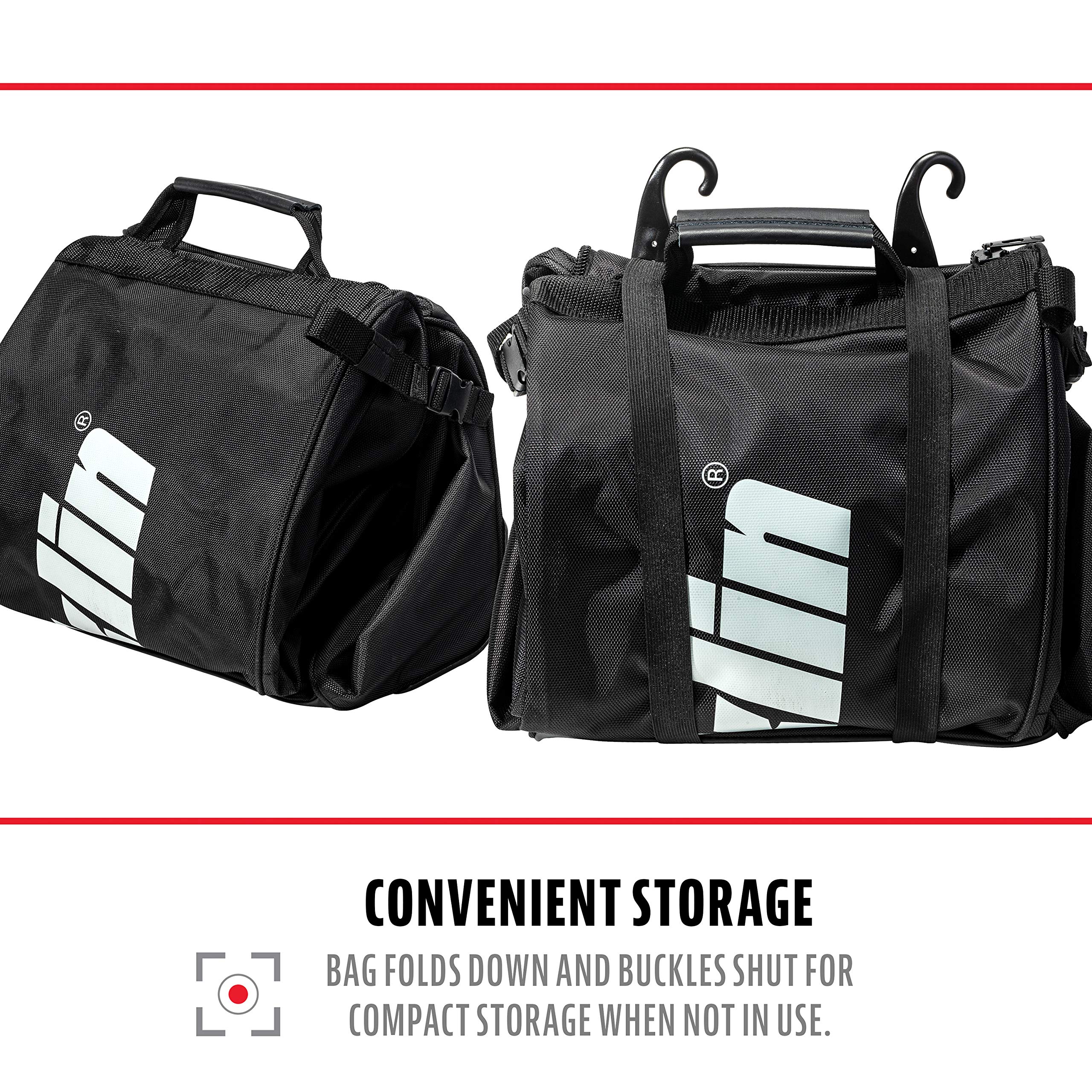 Franklin Sports Traveler Roller - Bolsa para Equipo de béisbol y sóftbol, Color Negro, poliéster 1680D, Resistente al Agua, Color Negro, Black, L, Durabilidad: