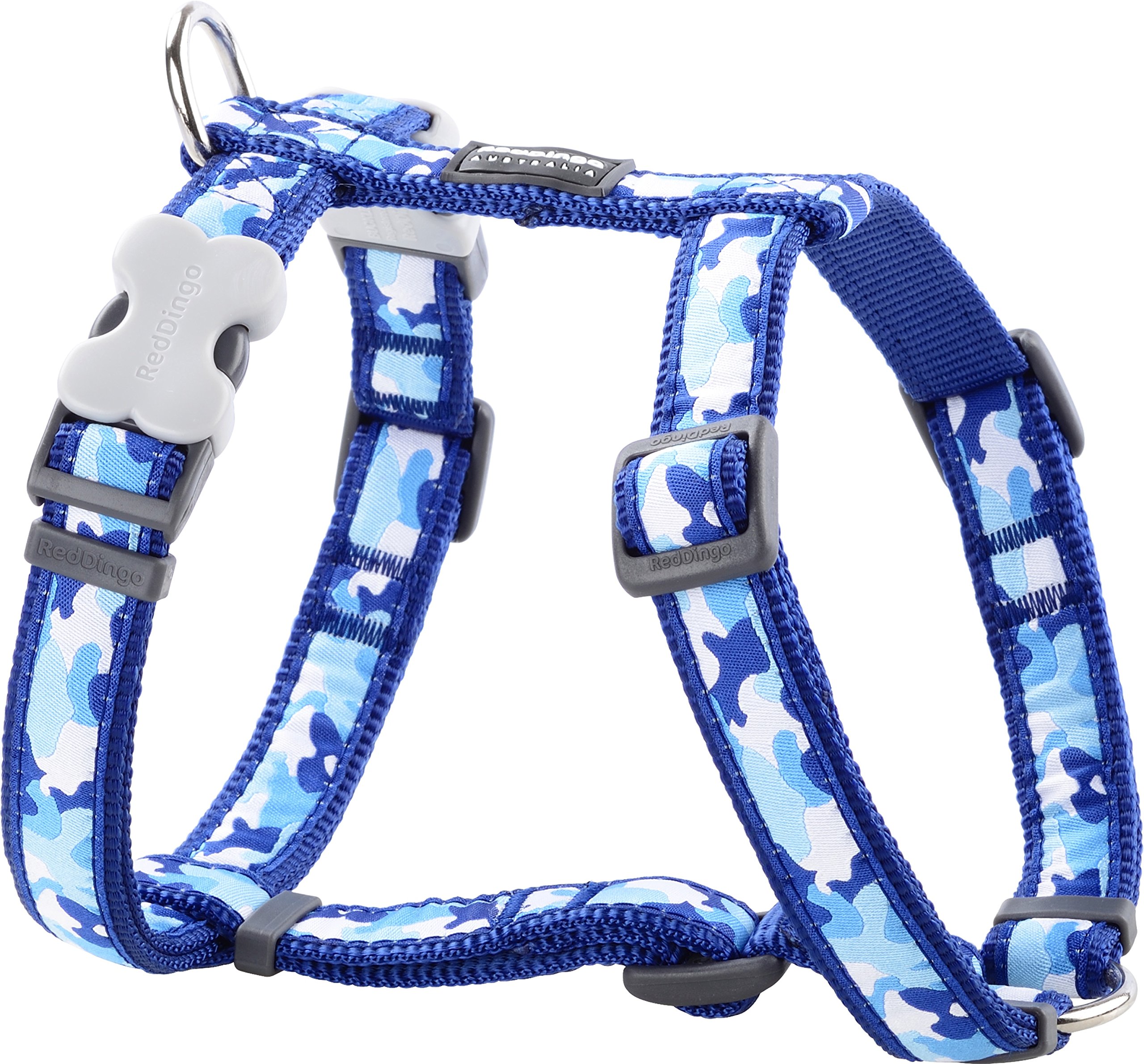 Red Dingo Classic Dog Harness Design, Camouflage Navy, Small 15mm — image 1