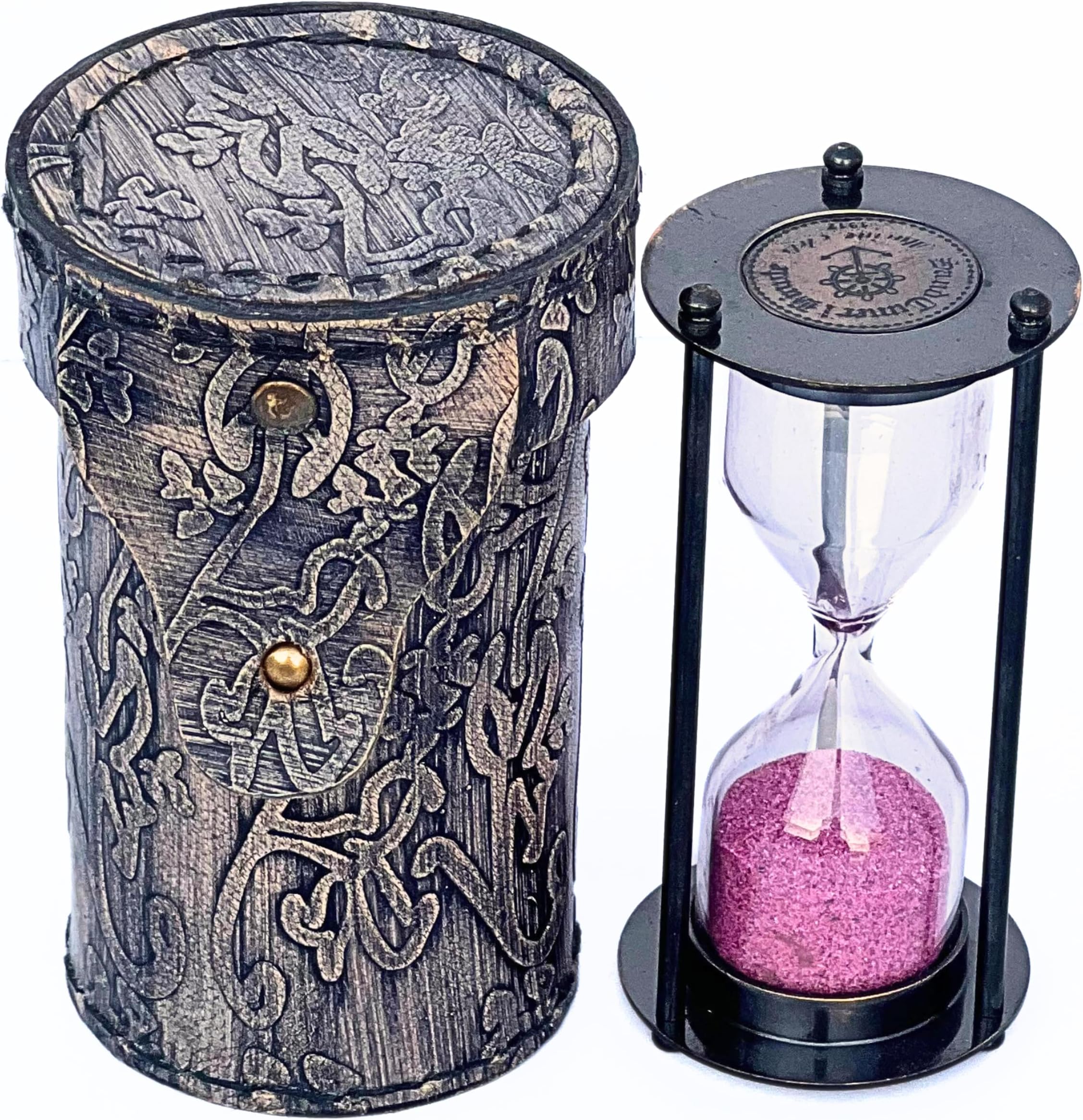 Amazon.com: Meridian Nauticals- Vintage Solid Brass sand timer brown ...