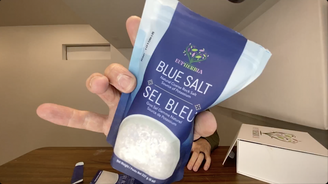 TASTE TEST Eupherbia Course Rare Mineral Blue Salt