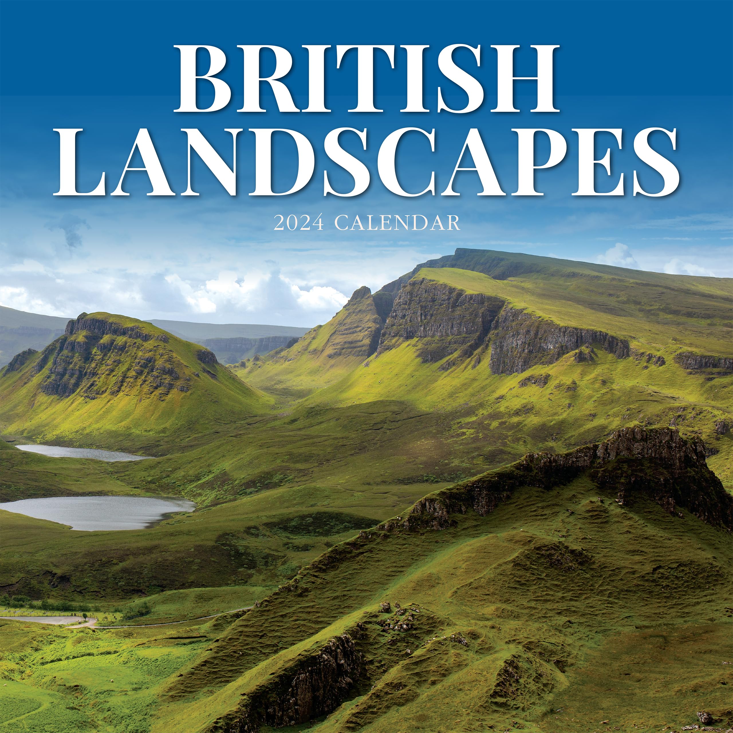 British Landscapes 2024 Large Wall Calendar, by Fresh Publishing, Size 302mm x 604mm (Open), Thick & Sturdy Eco Friendly (FSC) Paper.
