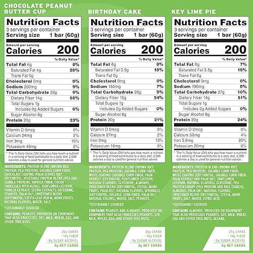 Miniatura 8 de No Cow Barras altas en proteínas 071oz más proteína vegana a base de plantas aptas para ceto bajas en azúcar bajas en carbohidratos bajas en