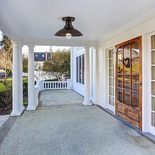 Miniatura 9 de GOLDHILL Lámpara exterior negra con sensor de movimiento, resistente al agua, con base E26, iluminación exterior del atardecer al amanecer con