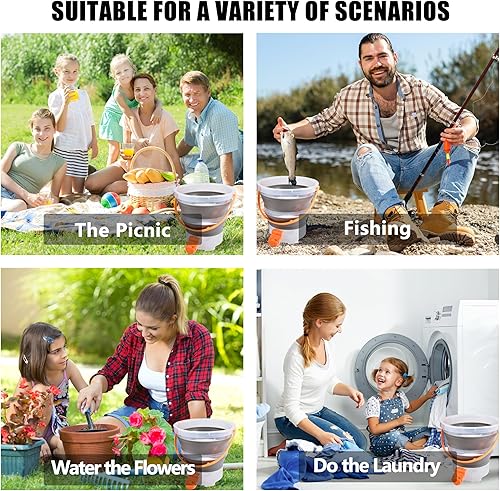 Miniatura 5 de TANSAR Cubo de munición plegable de bolas de gel, accesorios portátiles para lanzadores de salpicaduras, contenedor de munición de pistola de gel