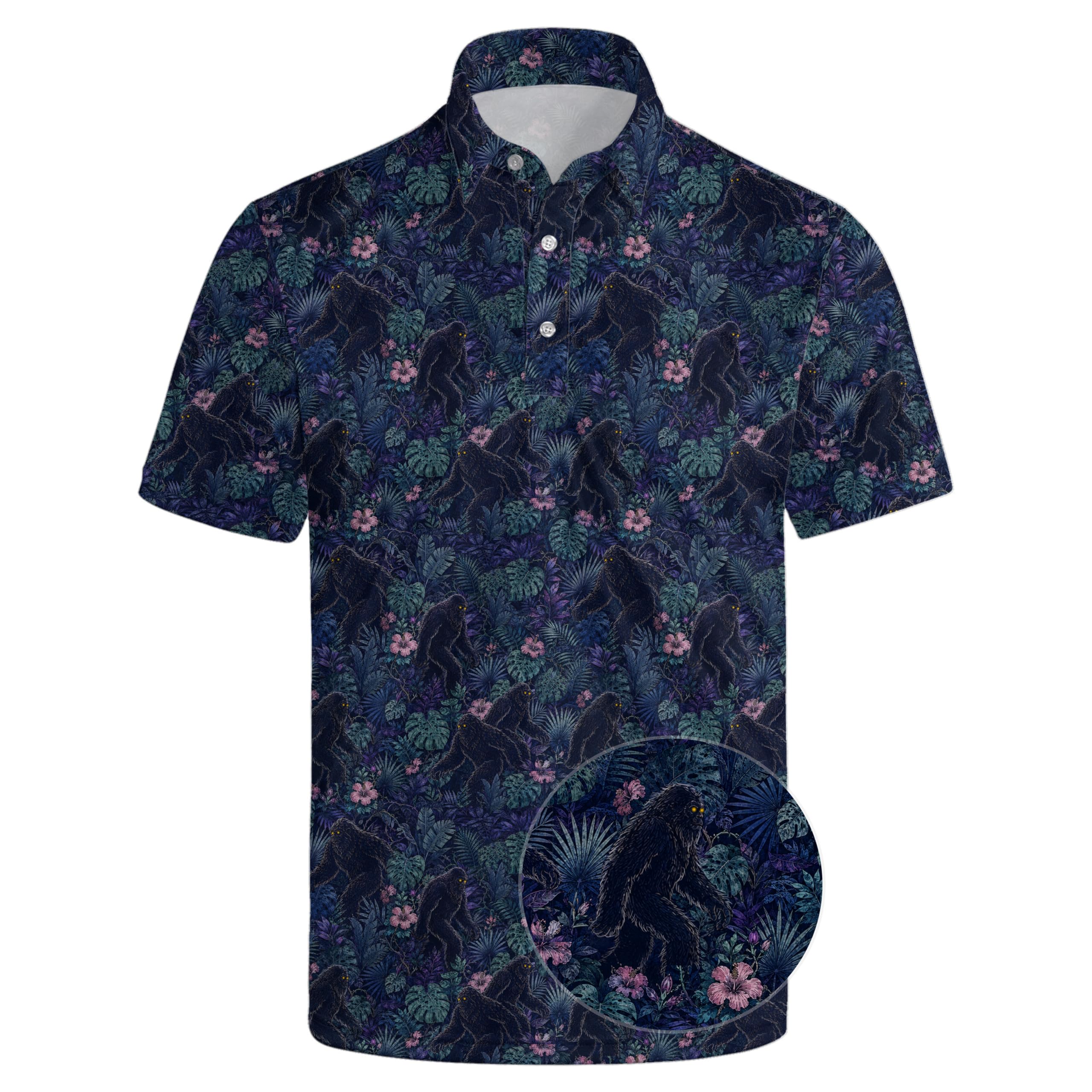 Men's Funny Golf Shirt Short Sleeve, Casual Polo Shirts for Men