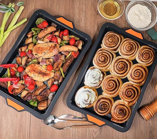 Miniatura 3 de Webake Molde de silicona para tartas de un cuarto de hoja, moldes de hoja de 9 x 13 pulgadas para hornear, hojas antiadherentes para galletas, molde