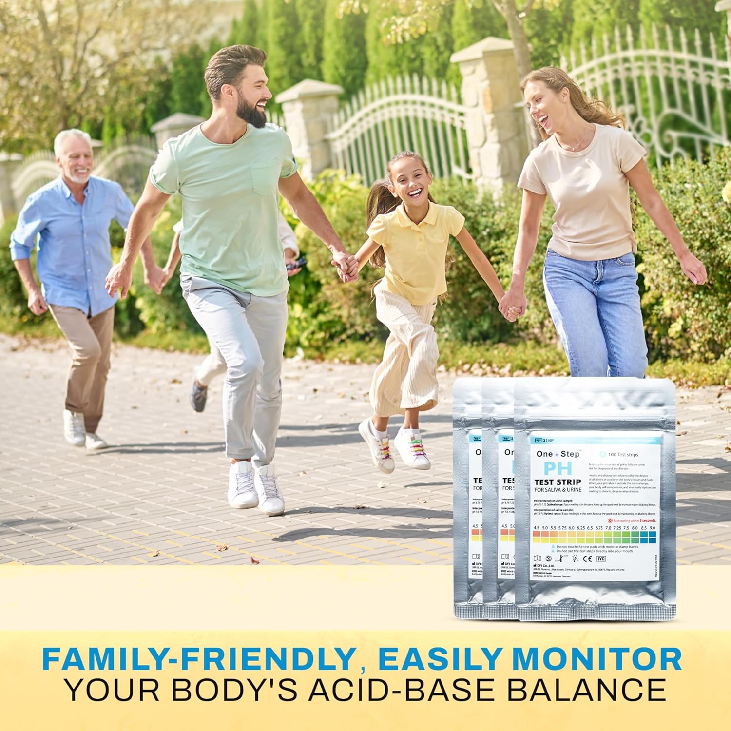One Step pH Test Strips for Urine & Saliva Testing (4.5-9.0), 100 pH Strips, Test Alkaline & Acid Levels in The Body, Body pH Test Kit, Highly Accurate Results in Seconds, Home Health Tests - Image 3