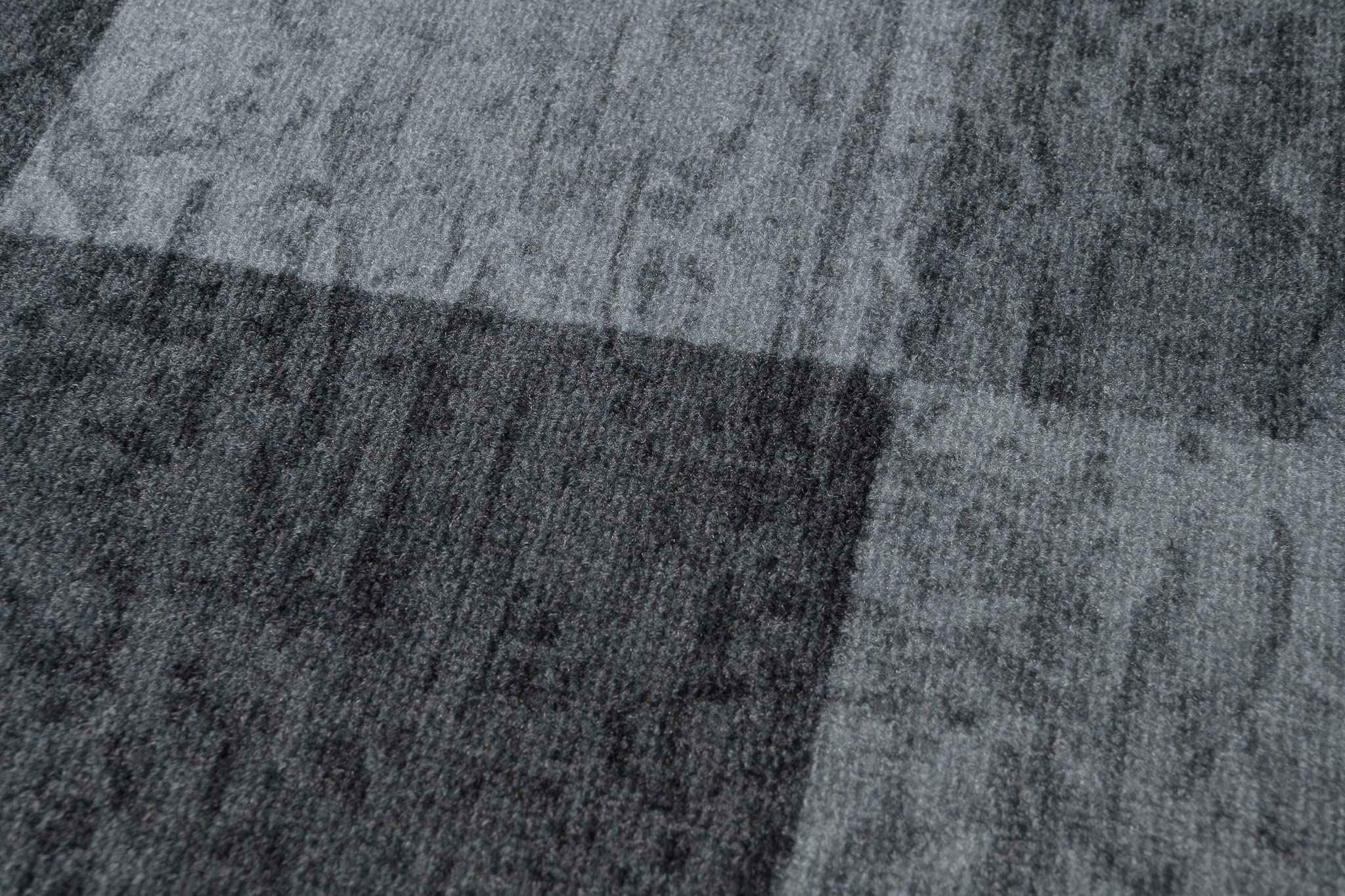 TAPISO Antidérapant Tapis Couloir Long Tapis au Mètre Tapis de Passage Poils Ras Tapis Entrée Cuisine Évier Chambre Escaliers Moderne Gris Foncé Anthracite Géométrique 120 x 350 cm