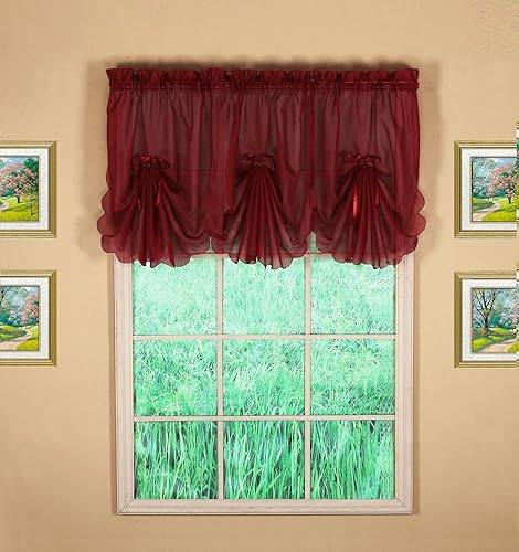 Vista 689 de Today's Curtain - Cortina Emelia de gasa original, panel de 84 pulgadas, negro, 60 pulgadas de ancho x 84 pulgadas de largo