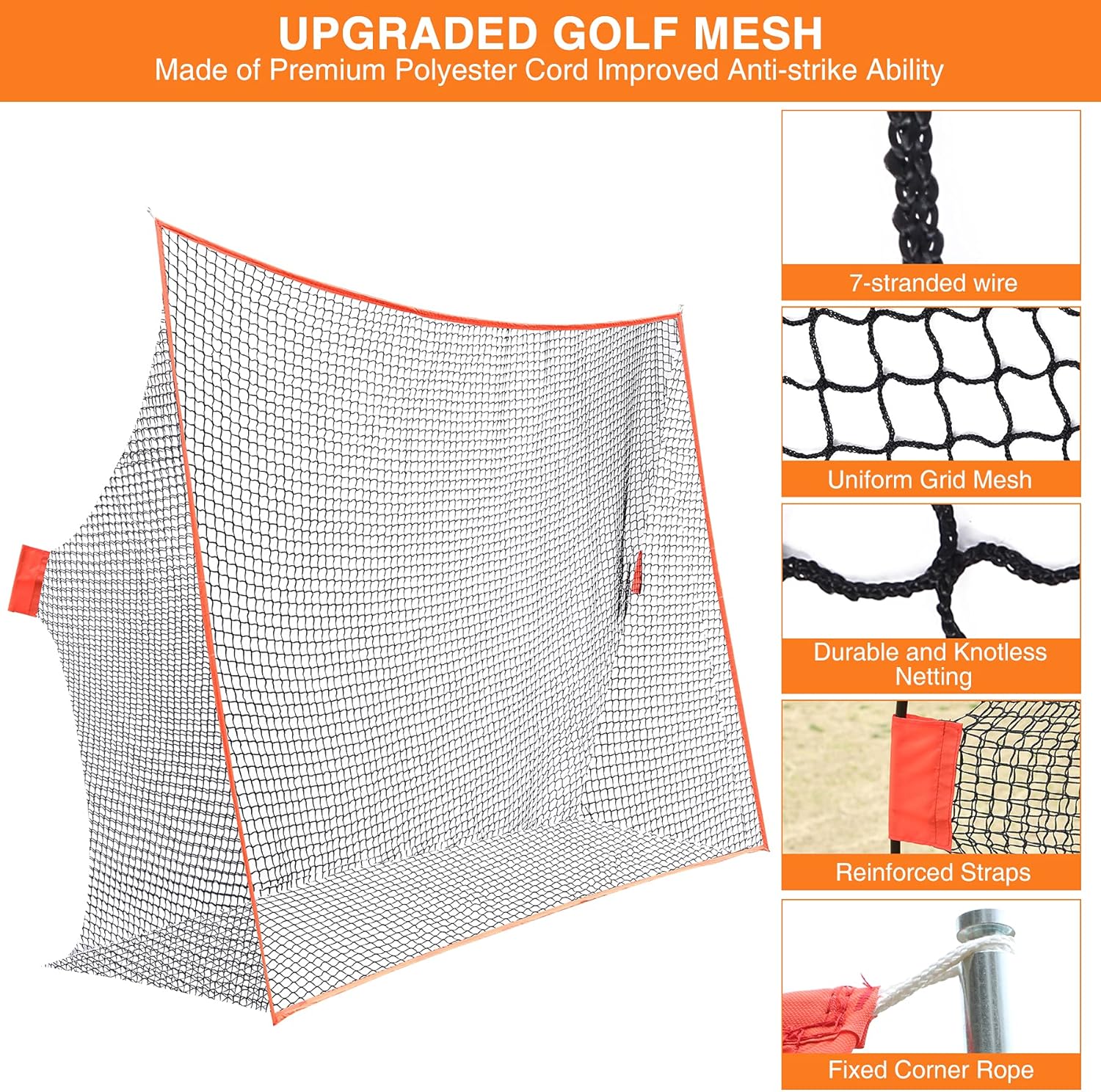 Lineslife 10x7 Pop Up Golf Practice Nets for Backyard Driving, Heavy Duty Golf Hitting Net for Indoor Outdoor Golf Training Chipping, Portable Net : Sports & Outdoors