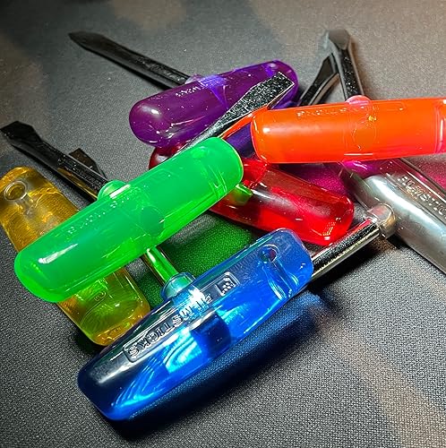 Miniatura 3 de Destornillador ranurado con mango en T de 0.394 in, cabeza plana de acero al carbono con barra en T de plástico ABS, ideal para juegos de películas,