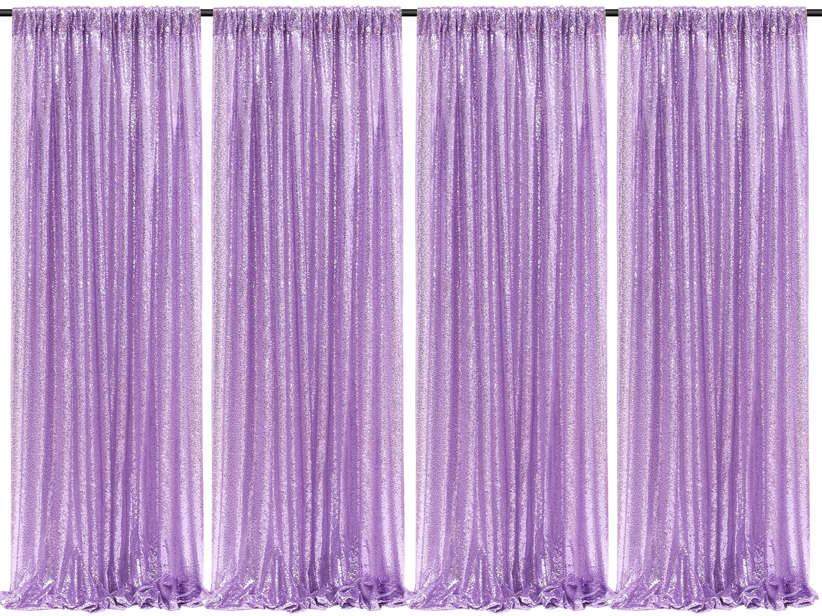 Gold Sequin Backdrop Curtain Panels Stage 2 Pieces 2FTx8FT Sheer Gold Curtains Backdrop Photo Backdrop Curtains for Wedding Birthday Party Background Drapes Christmas Decorations — Amazon image 14