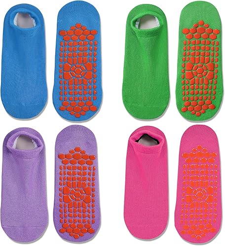 Tphon Non Slip Kids Trampoline Socks with Grippers for Toddler Children - Anti Skid Grip Socks for Boys & Girls