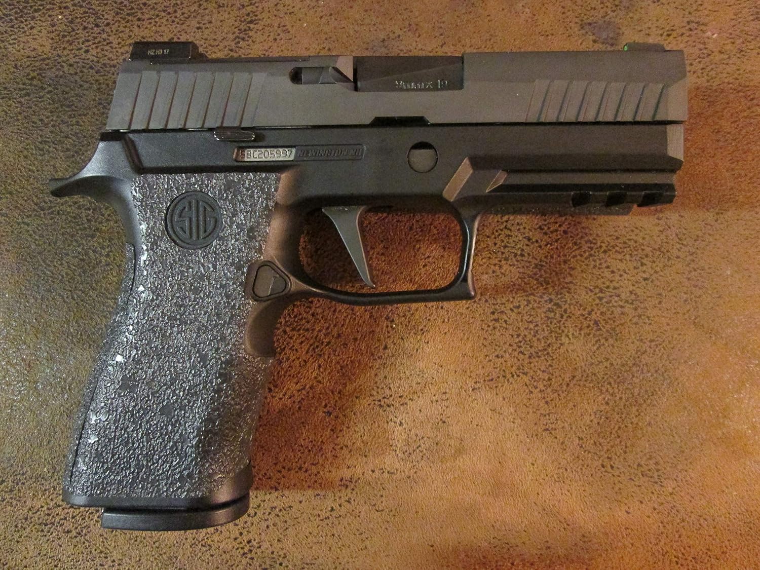 SandPaperPistolGrips' (Brand) Black Textured Rubber