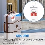Cruise Luggage Tag Holders, Wisdompro 5 Pack Clear Waterproof PVC Pouch with Zip Seal and Steel Loops for Cruise Ships, Travel - Blue Zip
