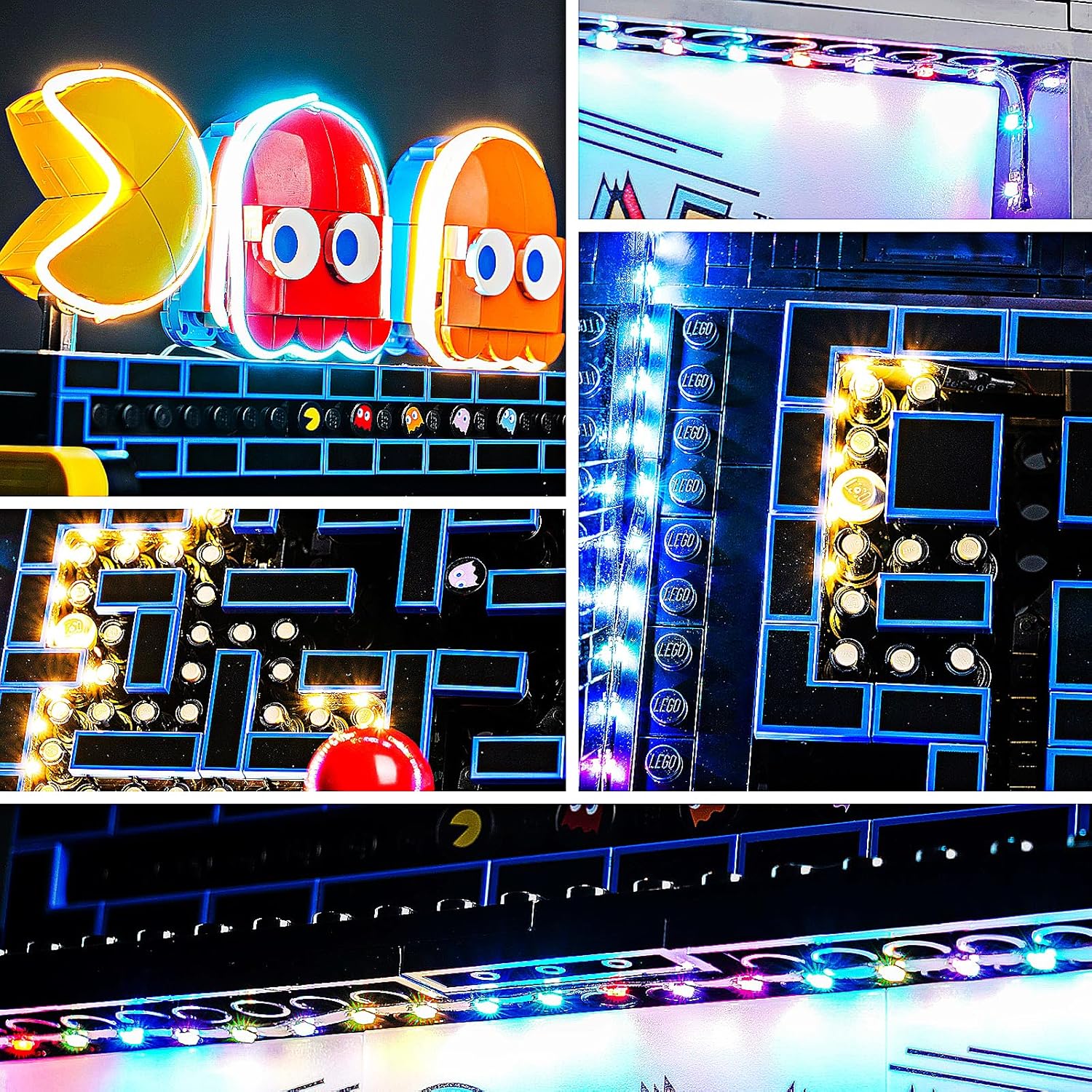 LED Lighting Compatible with Lego pac-Man Arcade 10323, Light Kit Compatible with Lego 10323, Giving Light to Model, NOT Included The Model Set(18Key RC Version)