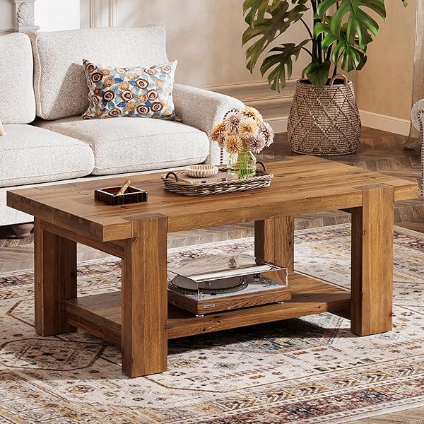 Heavy-Duty Rustic Solid Wood Table