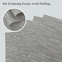 Vista 3 de Leetaltree - Juego de 6 manteles individuales, resistentes al calor, antideslizantes, para mesa de comedor, lavables, duraderos, tejido de PVC