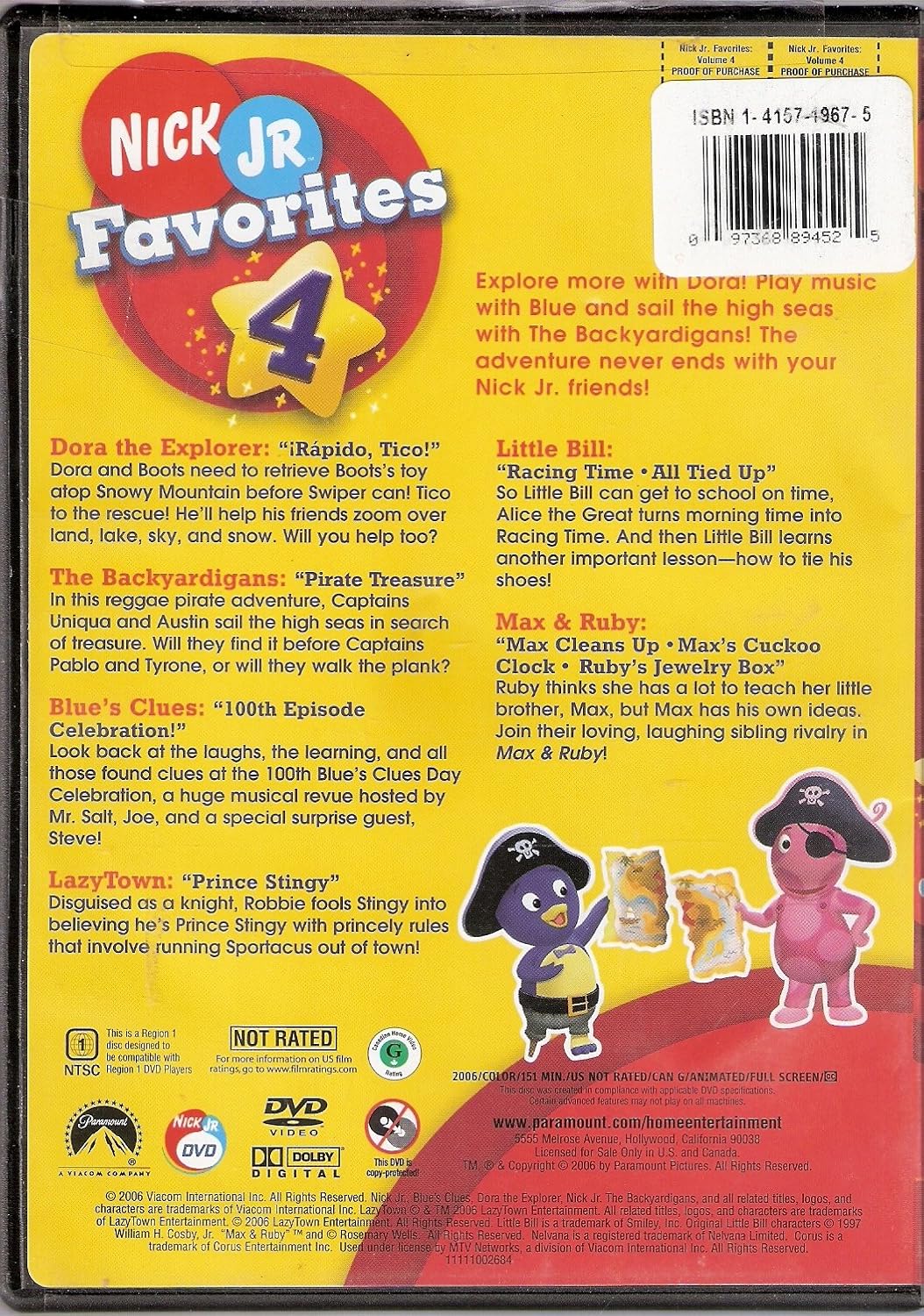 Amazon Com Nick Jr Favorites 4 Full Chk Nick Jr Favorites 4 Full Chk Movies Tv