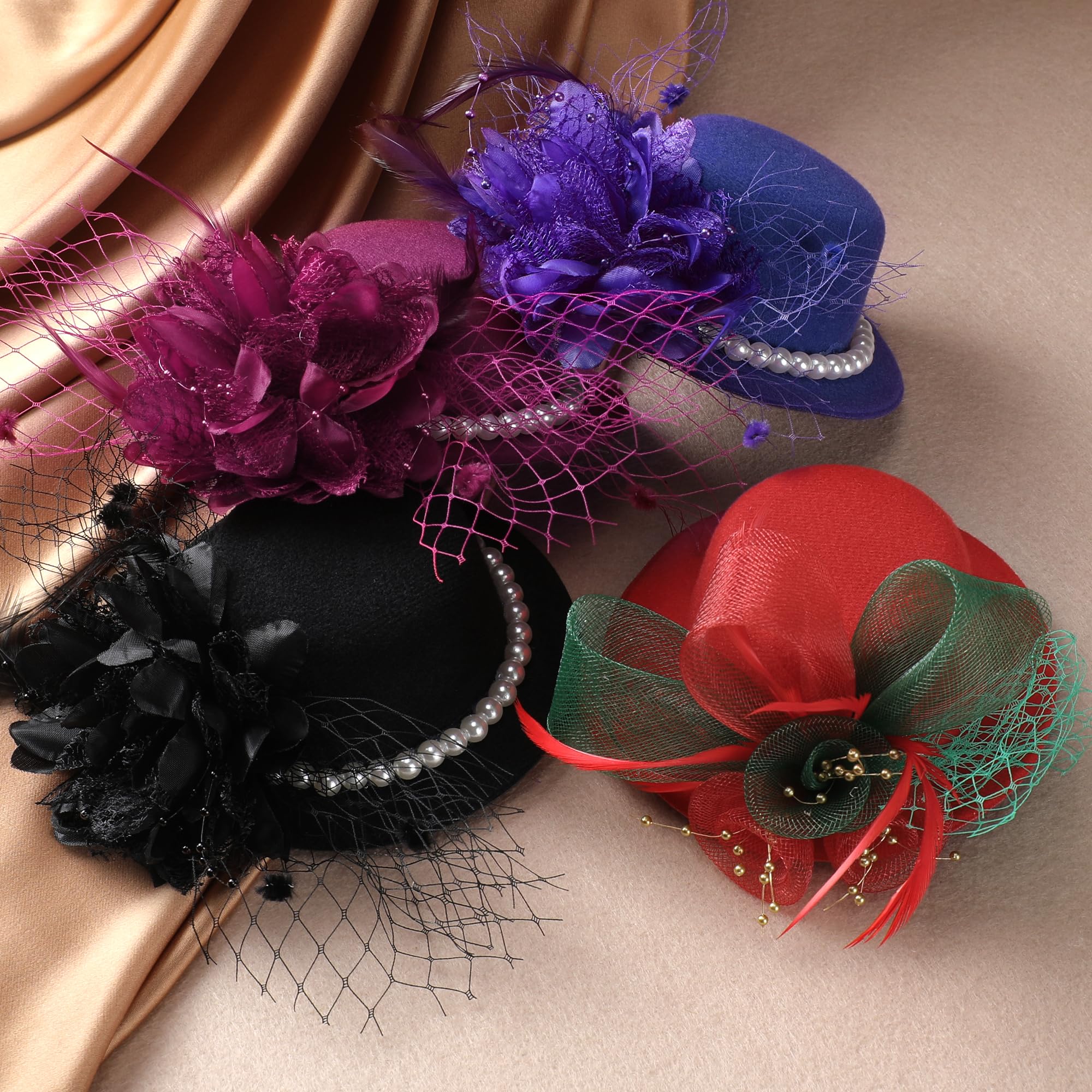 Elegant Purple Feather Fascinator Kentucky Derby Church Tea Formal Headband Hat Lavender Lilac Feather Fascinator Hat, Kentucky Derby  main image 3