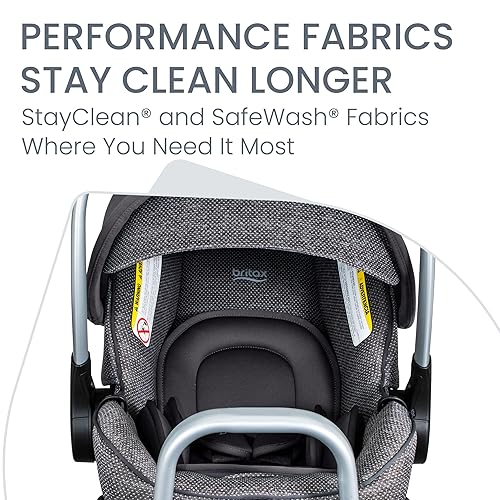 Miniatura 7 de Britax Willow SC - Asiento infantil para automóvil, asiento de automóvil orientado hacia atrás con base alpina, tecnología ClickTight, sistema