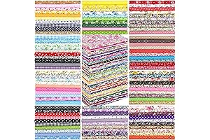 Newwiee 200 Pcs 8 x 8 Inch 8x8 Fabric Squares Cotton Patchwork...