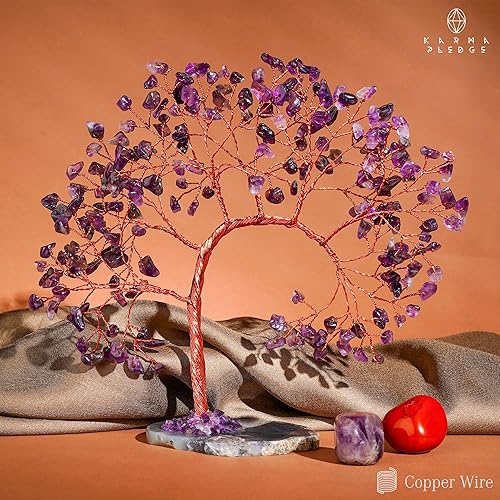 Miniatura 294 de Árbol de la vida de cristal curativo de 7 chakras, árboles bonsái hechos a mano para energía positiva, dinero y buena suerte, árbol para decoración