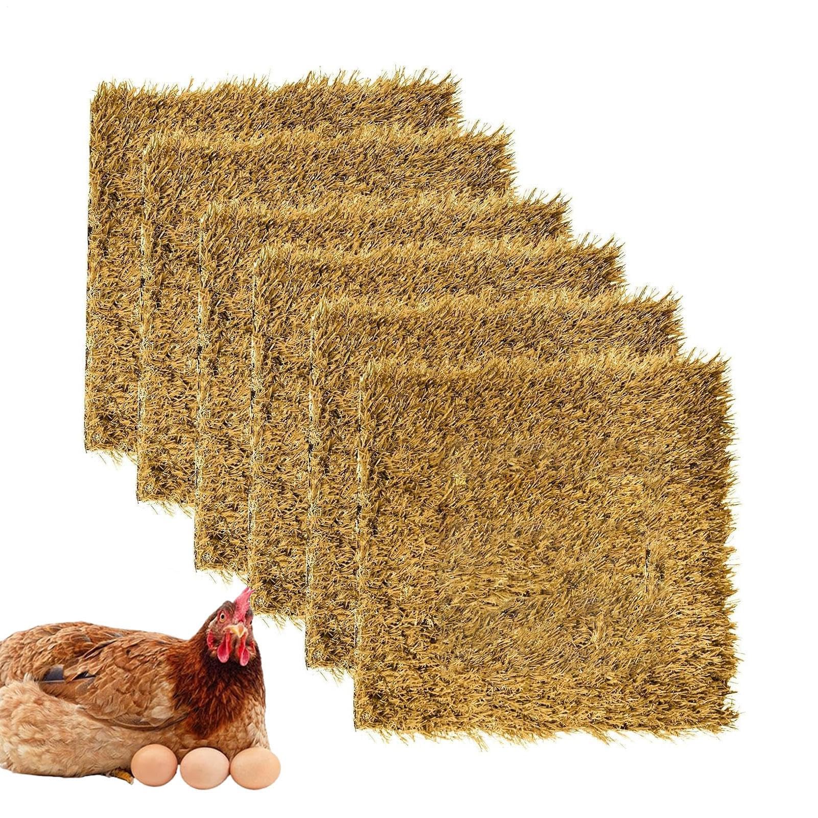 Generico Cuscini Per Galline - 6 Pezzi Lavabili per Galline Ovaiole,Nidi Artificiali per Uccelli da Giardino Fattoria Cortile Esterno e Interno