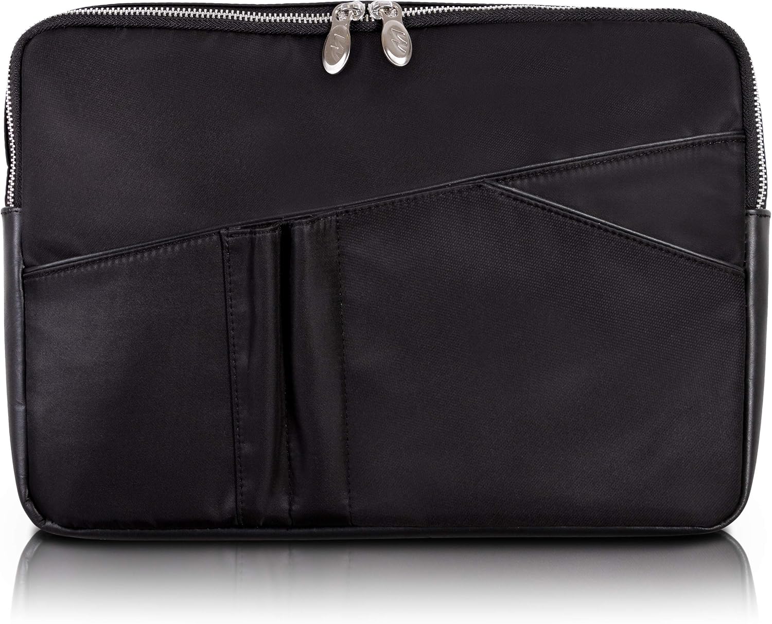 McKlein Auburn, 15" Laptop Sleeve Case with Leather Trim/Laptop or Tablet Bag Case, Sleek Water Repellent Design, Lightweight Business School College Casual