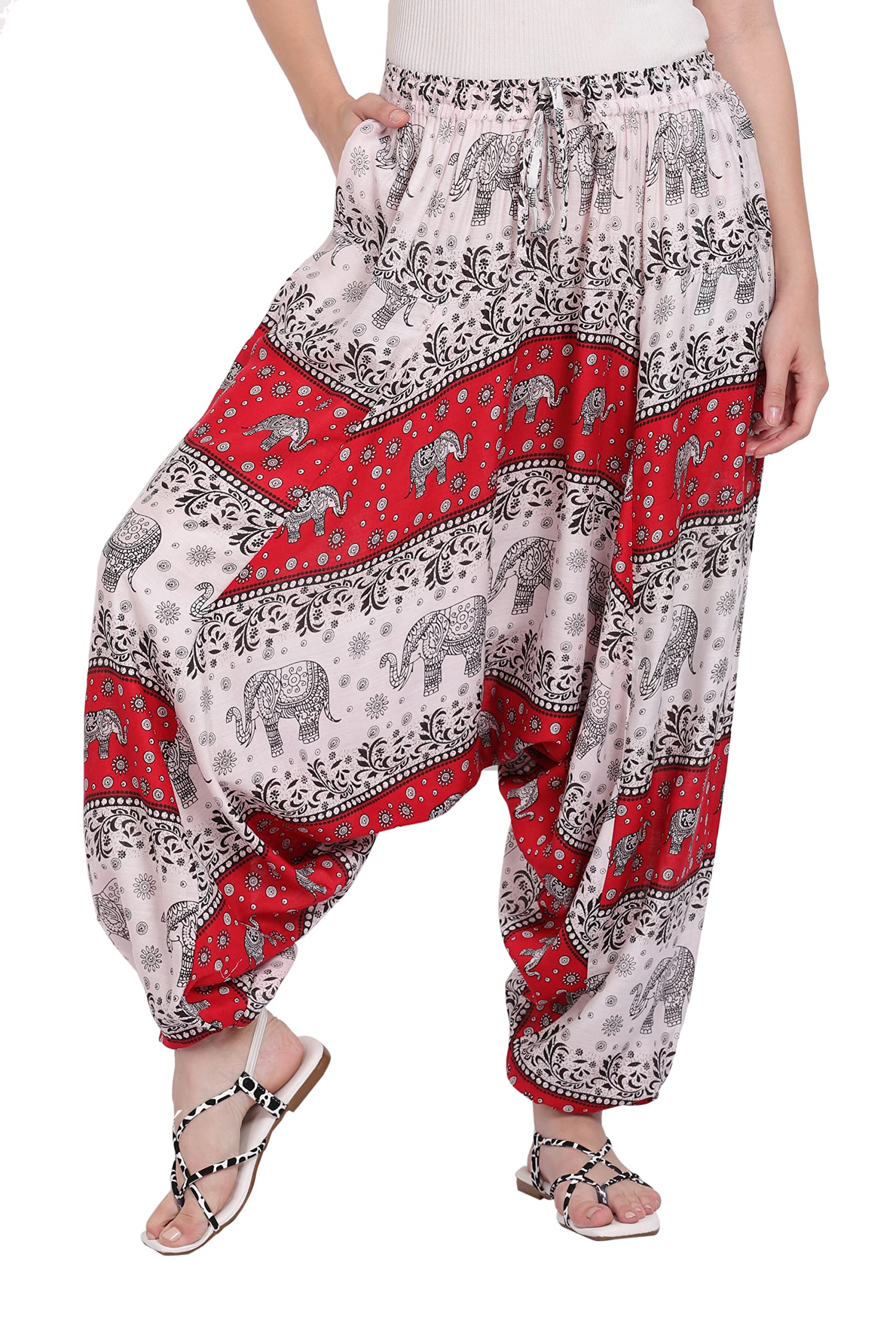 white whale you think, we bring Men's & Women Rayon Solid Harem Pants Yoga Trousers Hippie-picture-13