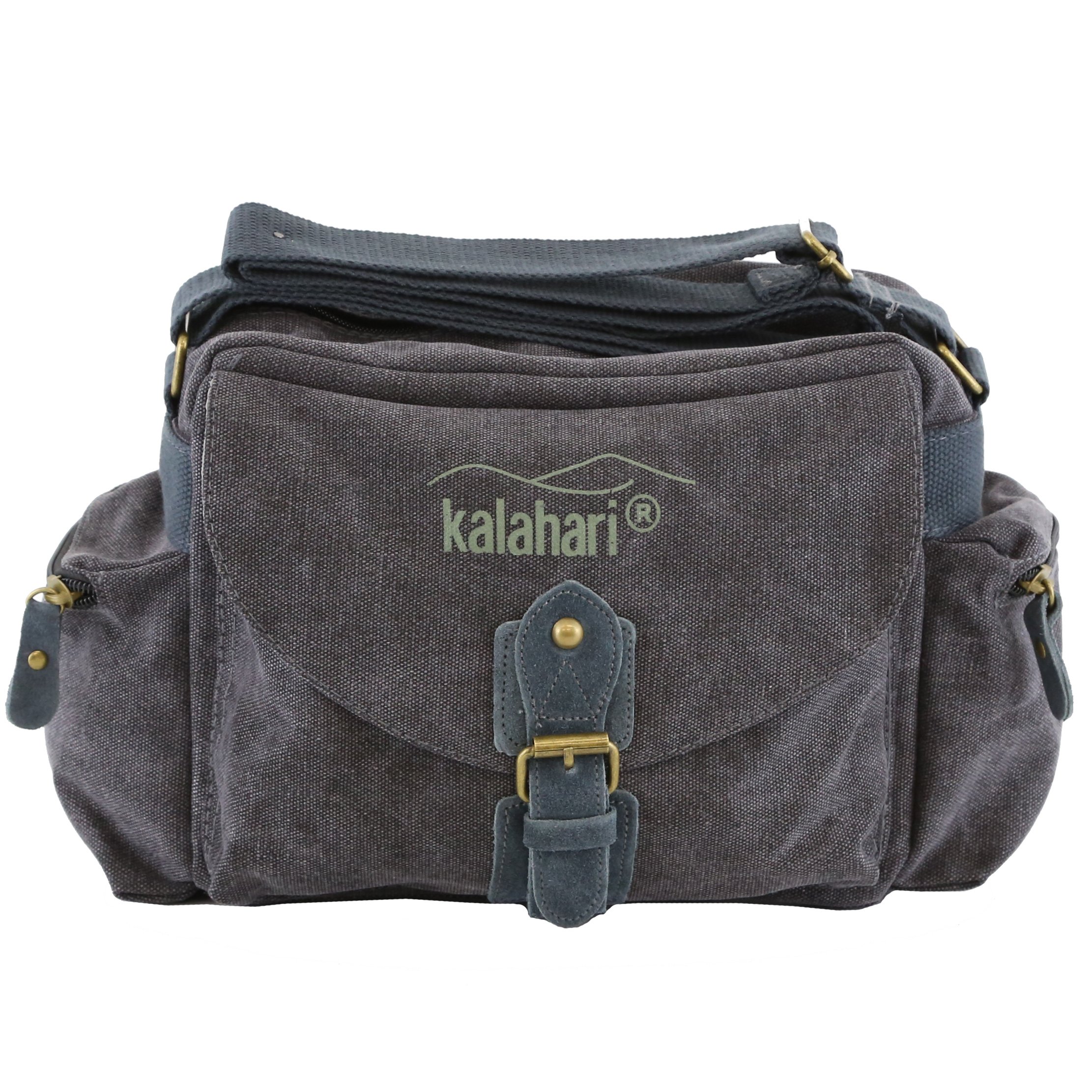 Kalahari 440163 Schultertasche Molopo K-41i, canvas-schwarz, 25 x 19 x 10 cm