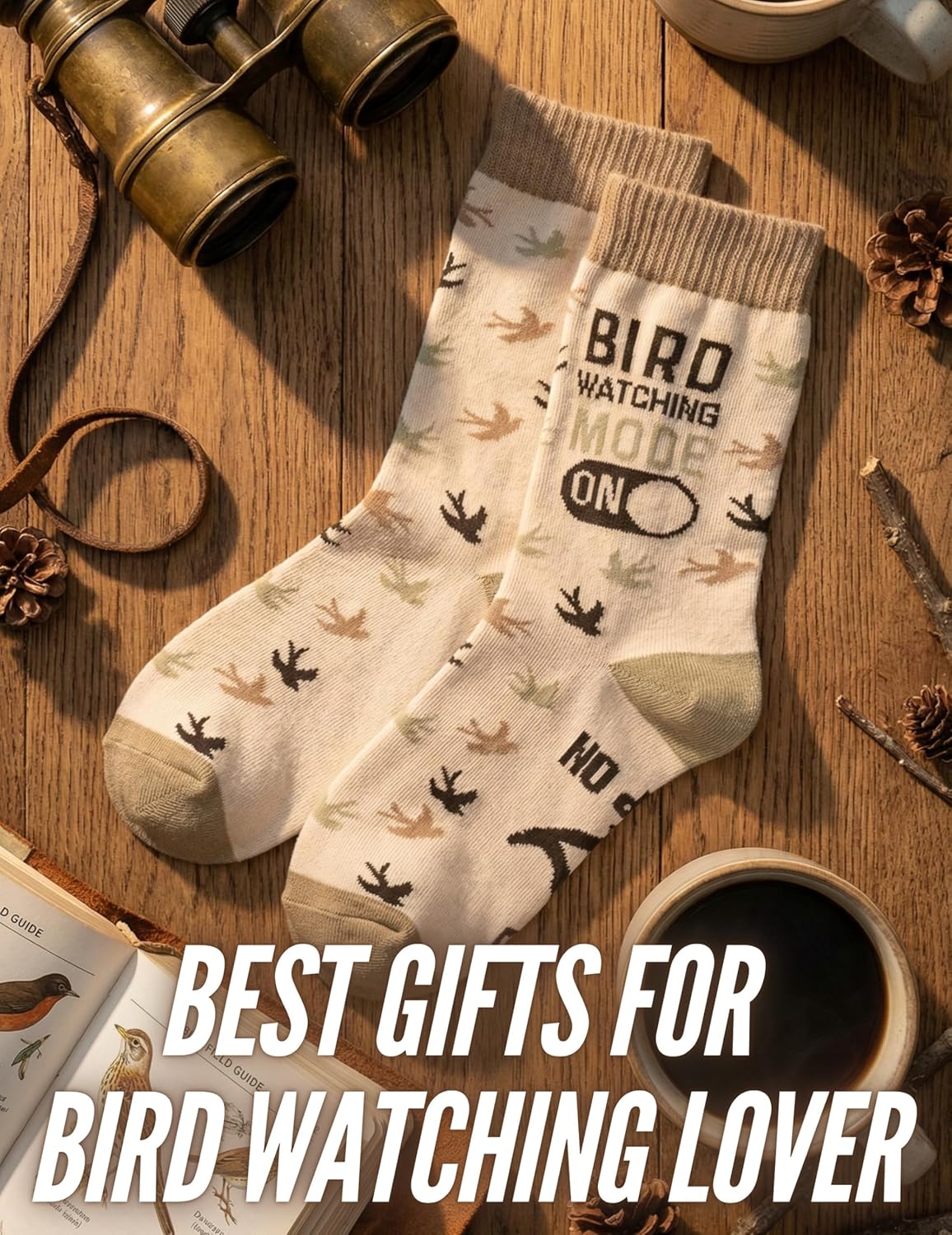 InnoBeta Bird Watching Gifts for Men, Women, Gifts for Bird Lovers, Watchers, One Size Crew Socks - Image 5