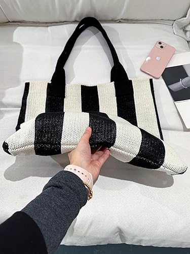 Miniatura 3 de ENBEI Bolsos de mano estéticos Bolsos de hombro Bolsos de mano de ganchillo Bolsos grandes Bolso de compras de hombro bolso grande bolso lindo