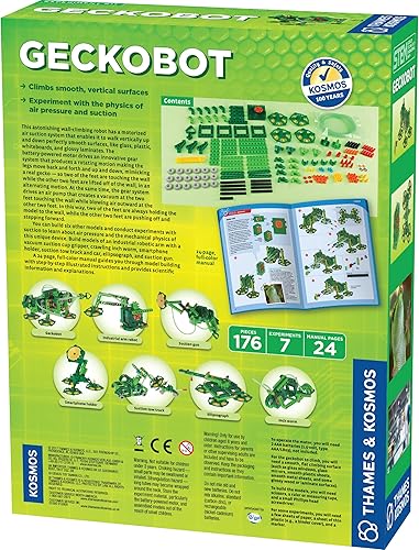 Miniatura 2 de Thames  Kosmos Kit de experimento STEM Geckobot  Construye un robot de escalada de pared y 6 otras creaciones mecánicas  Explora la física de la