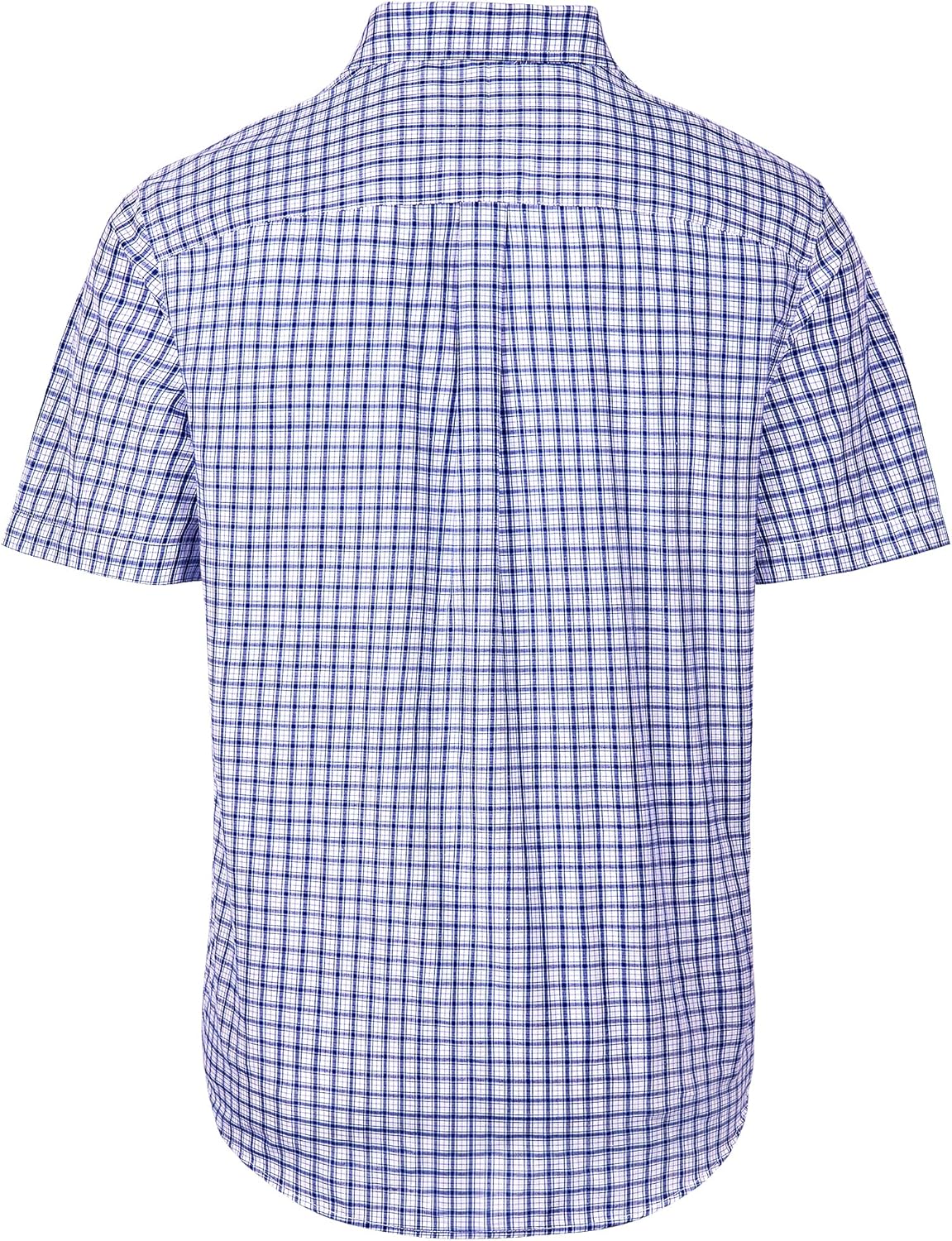 Alimens & Gentle Mens Plaid Short Sleeve Button Down Shirts Cotton Regular Fit Casual Gingham Shirts - Image 2
