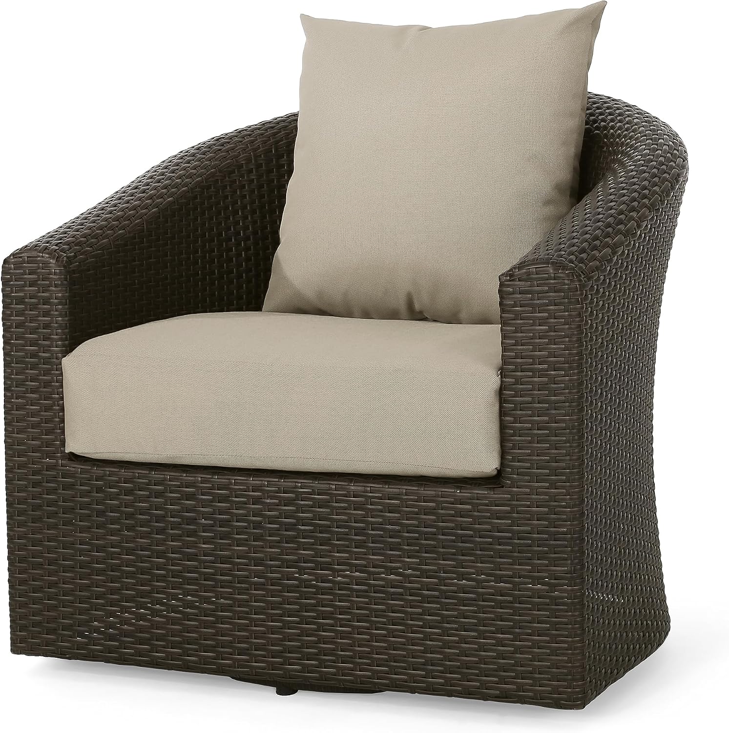 GDF Studio 302130 Patio Lounge Chairs, Mix Brown + Mix Khaki