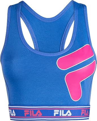 Fila Womens Classic Logo Cotton Racerback Sports Bra