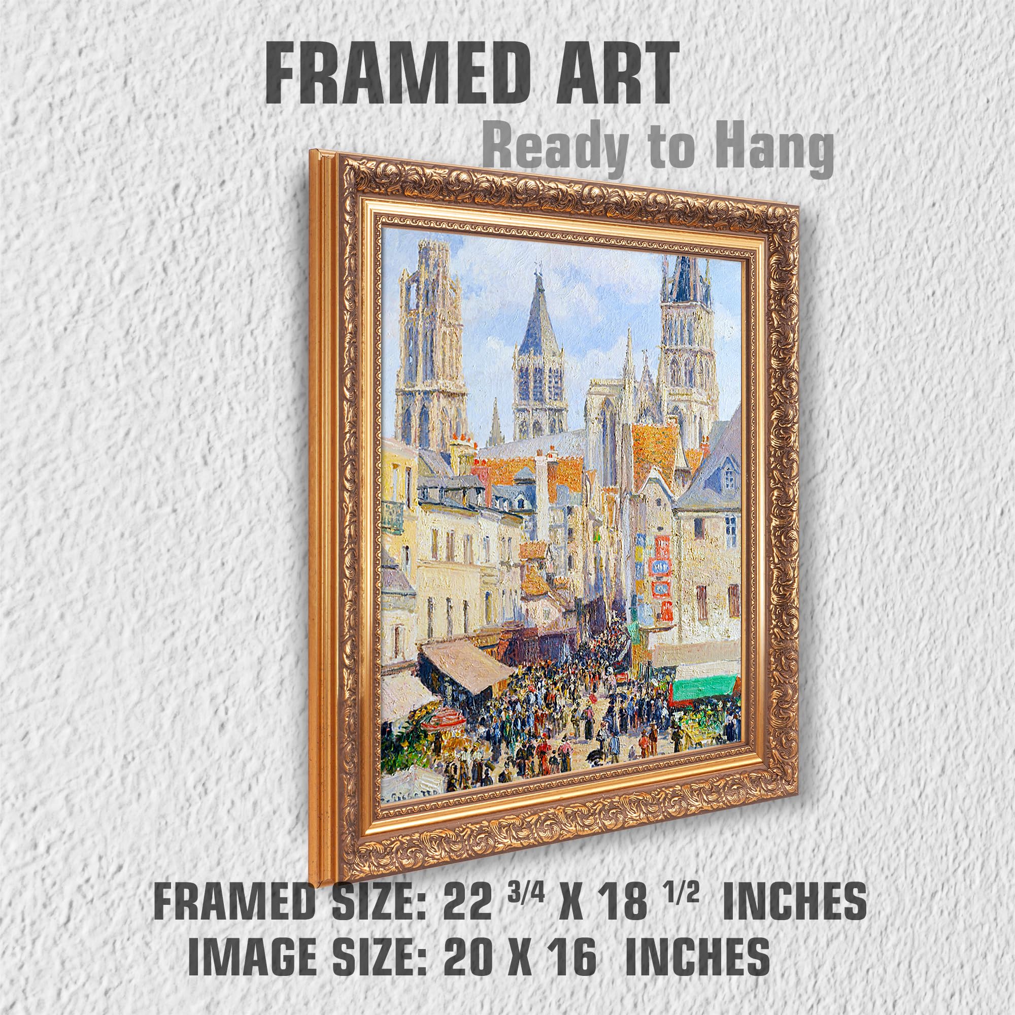 Amazon.com: Effect of Sunlight by Camille Pissarro Framed Size