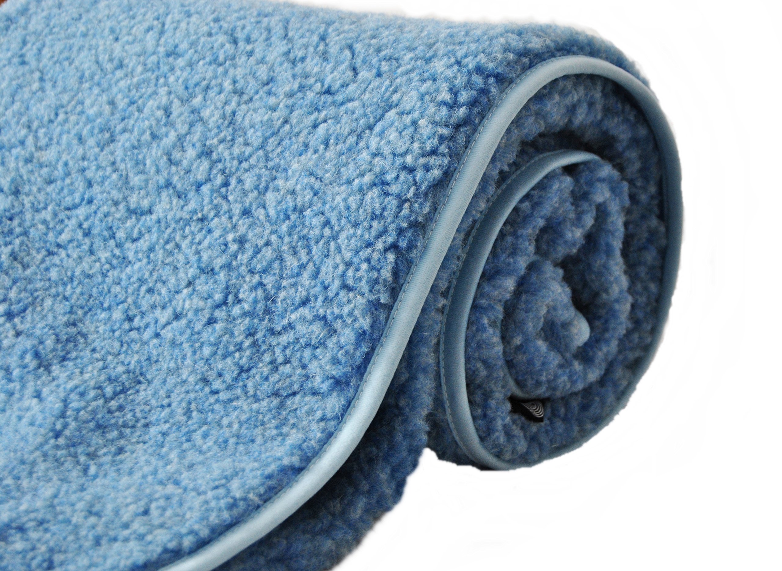 Merino Wool SALE LIGHT WEIGHT Throw Blanket 100% Wool, Woolmarked (BLUE, 120x150)