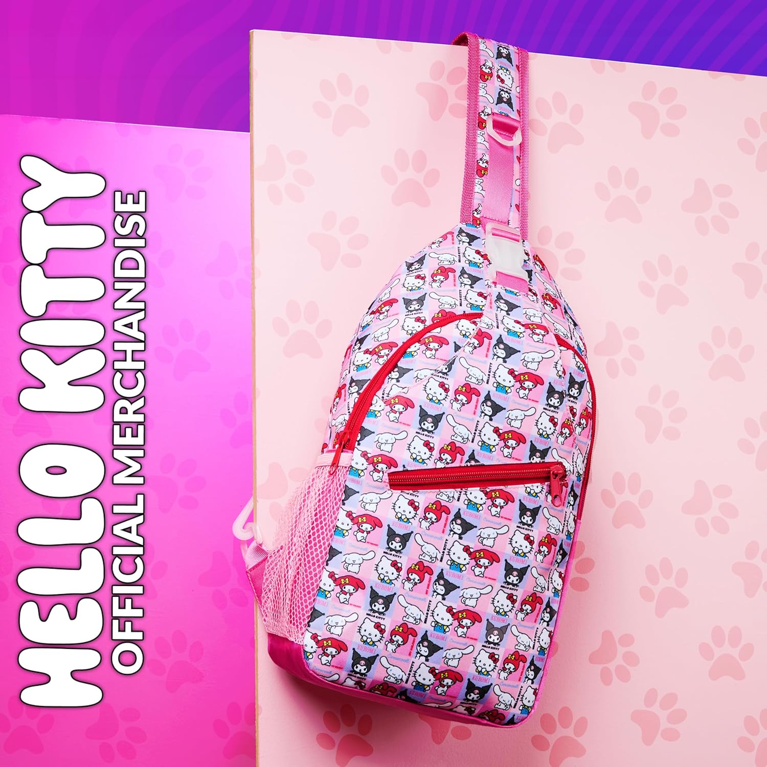 Get Trend Hello Kitty Crossbody Bags for Girls Teens Women Cute Kawaii Sling Travel Bag for Phone Money Gifts for Women (Pink Hello Kitty) - Image 5