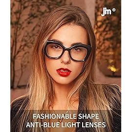 JM 3 Pack Oversized Cat Eye Reading Glasses for Women Funky Blue Light Flexible Cateye Readers +3.25