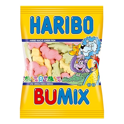 Haribo Bumix, Gummy Bears, Wine Gum, Fruit Gum, in a Bag, 200 g