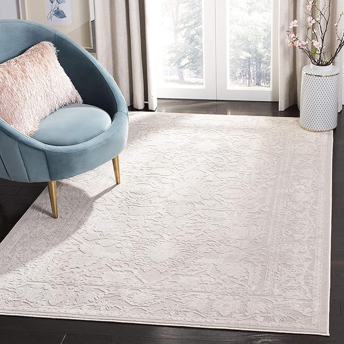 SAFAVIEH Area Rug 6x8 - Reflection Collection - Cream & Ivory, Non-Shedding & Easy Cleaning, Ideal for Living Room, Bedroom (RFT665D)