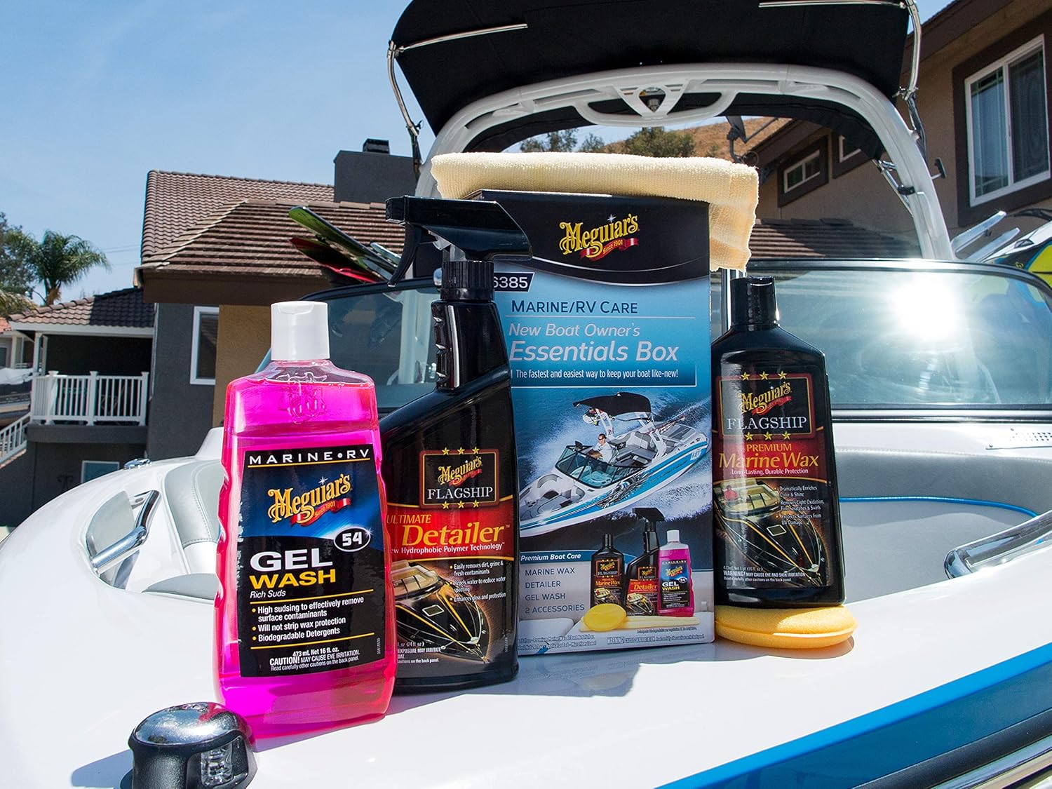 Meguiar’s M6385 Marine/RV Care New Boat Owner’s Essentials Box Kit, 1 Pack : Sports & Outdoors