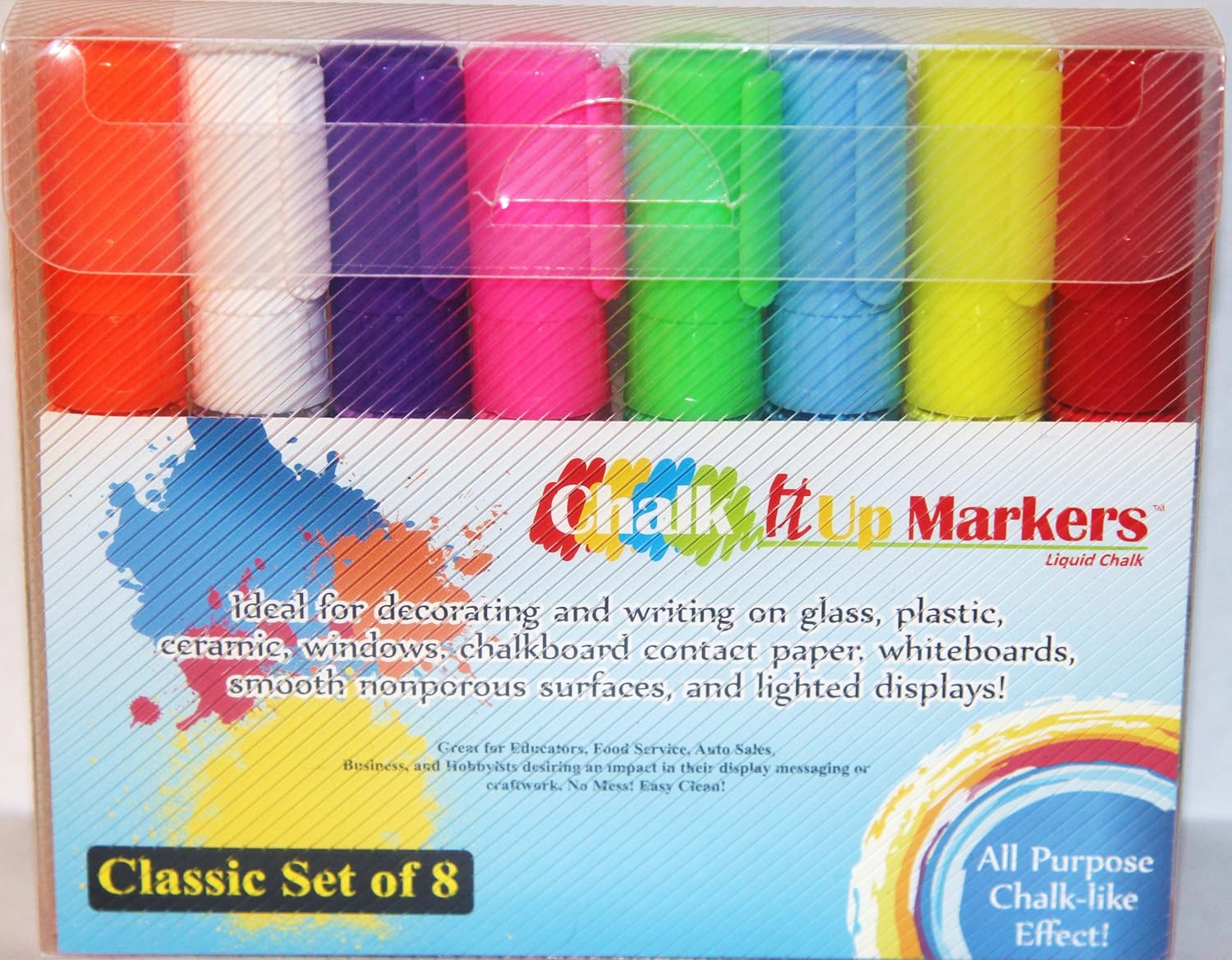 Chalkitup Markers(tm) Liquid Chalk Marker Set 8mm